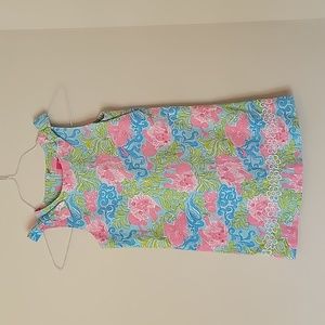 Little Key West Girls 6X Lion Print Shift Dress